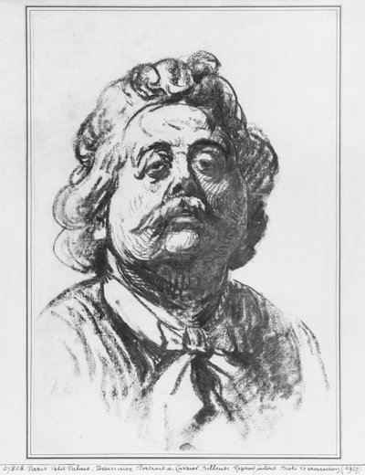 Portrait of the Sculptor Albert Ernest Carrier-Belleuse, 1863 by Honoré Daumier